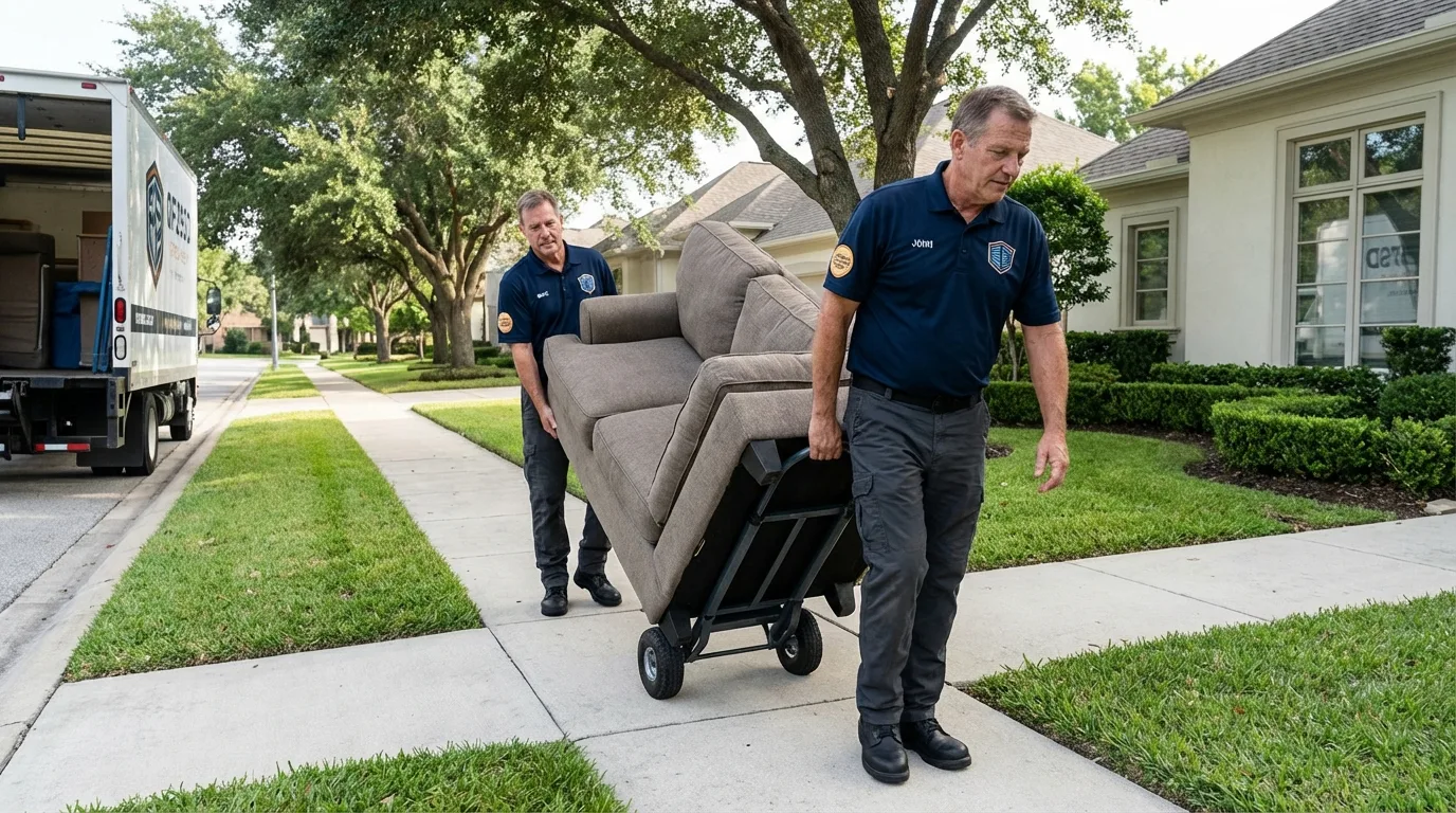 Local residential moving crew loading furniture in Black Diamond, WA