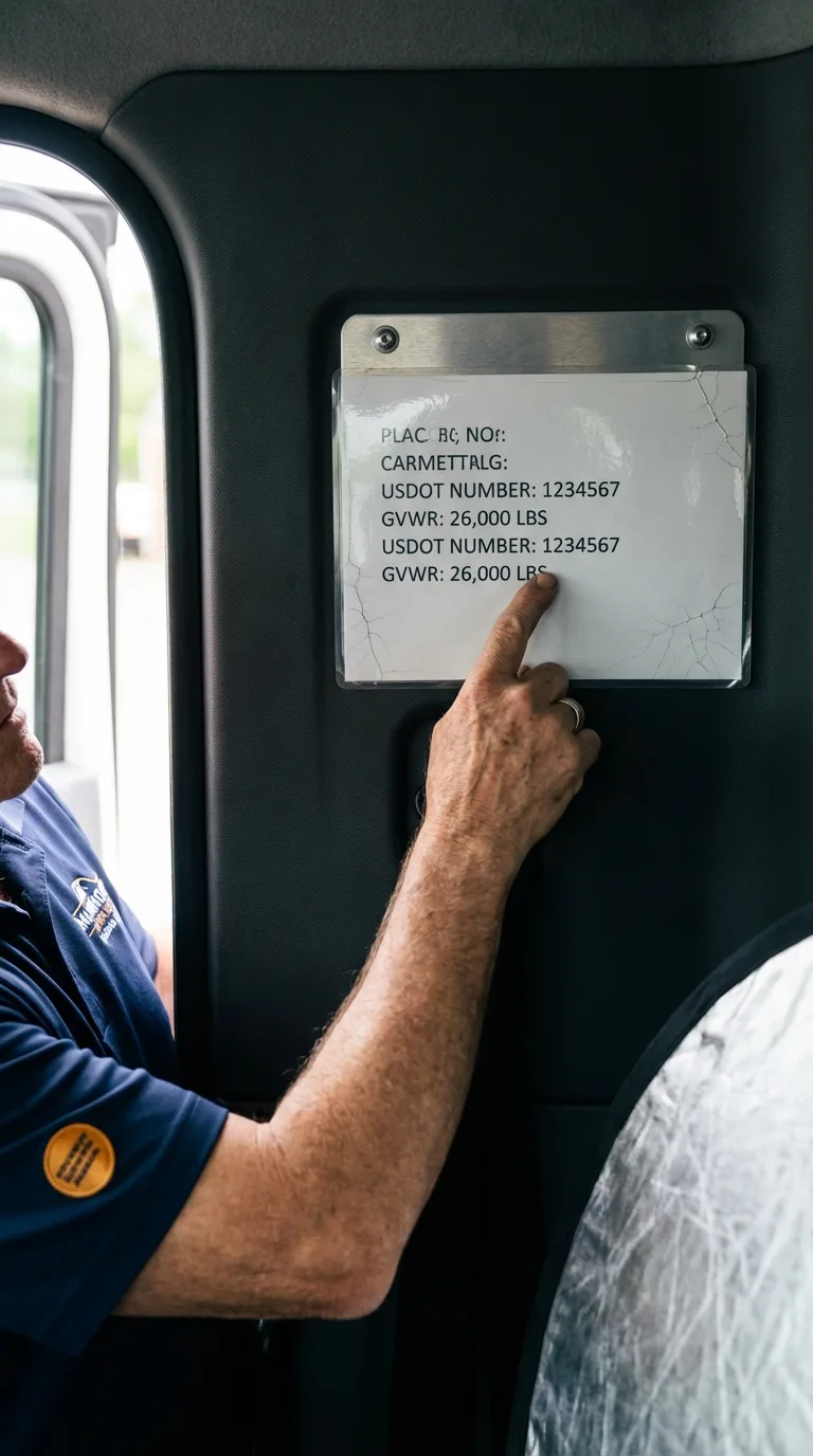 USDOT licensing placard verification in Black Diamond